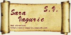 Sara Vagurić vizit kartica